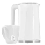 Megachef 1.7L Double Wall Stainless Steel Electric Tea Kettle White: 1000W, Hand New. Price: $27.13.