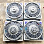 15" Wire Wheel Covers Set 4 Bradlees Vintage Nos Spoke Hubcaps New Old Stock Box. Price: $132.95.