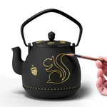Toptier Teapot With Removable Infuser, Cast Iron Kettle Stovetop Safe, Sq... New. Price: $59.99.
