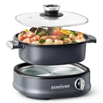Stariver 3L Non-stick Hot Pot Electric Dual Power Control Removable Glass Li New. Price: $65.73.