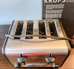 Krups 4-SLICE Stainless Steel Toaster W/original Box 7 Settings Tested Works Used. Price: $39.95.