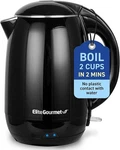 Elite Gourmet 1.8L Electric Kettle 1500W Double Wall Stainless Steel Black New. Price: $16.99.