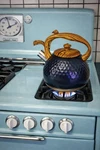 3L Whistling Tea Kettle Black Stainless Steel Wood Handle Stove Top New Box Open. Price: $38.99.