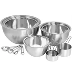 Megachef 14 Piece Stainless Steel Measuring Cup And Spoon Set With Mixing Bowls New. Price: $68.06.