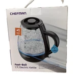 Chefman Fast Boil Electric Kettle 1.7L New In Box. Price: $38.88.