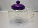 Gibson Glass 23 Oz. 680 Ml. Teapot Coffee Kettle With Infuser Purple New. Price: $20.00.