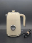 Sulives Fast Boil Electric Kettle 1.7L Thermometer Retro Style Chrome On Cream Used. Price: $44.99.