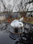 Vtg Revere Ware Copper Bottom Chrome Plated Whistling Tea Kettle Red Handle Used. Price: $39.98.