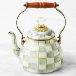 Mackenzie Childs Sterling Check Tea Kettle 2 Qt Enamel Stove Top New. Price: $80.59.