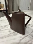 Tea Pot With Lid Designpac Dark Brown Triangular Retro Coffee Bar *imperfection* Used. Price: $10.00.