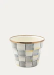 Rare Nwt 100% Authentic Mackenzie-childs Sterling Check Enamel Small Garden Pot New. Price: $149.99.