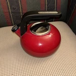 Kitchenaid Kettle Red 1-1/2 Quart Steel Whistling Teapot TQQQ09 Used. Price: $15.00.