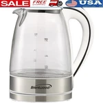 Cordless Electric Kettle 1.8QT Glass 1100W Led Boil Dry Protection Swivel Base New. Price: $45.05.