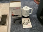 Blue Floral Regal Poly Hot Pot 5 Cup Electric Tea Coffee Water Kettle Vintage Open. Price: $29.99.