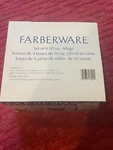 Vintage Set 4 Farberware Clear Glass Coffee/ Tea Mugs Cups 3.5" Tall 10 Oz New. Price: $22.50.