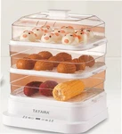 "ob" Tayama 3-TIER Electric Food Steamer 24-LITERS/QTS. Open. Price: $32.99.