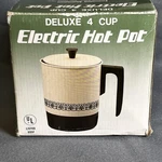 Electric Hot Pot Cup Size Cream Enameled Aluminum 400 Watt 120V World WNEP-4C Used. Price: $12.15.