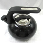 Kitchenaid Black Whistling Tea Kettle Enamel Stainless Steel Ergonomic Handle Used. Price: $22.00.