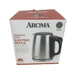 Aroma Stainless Steel Electric Kettle 1 Liter 4 Cups New Open Box. Price: $18.75.