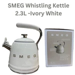 Smeg Stainless Steel Stovetop Whistling Kettle 2.3L /2.4QT Capacity -ivory White New. Price: $214.90.
