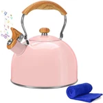 Foedo Whistling Tea Kettle Stovetop, 2.6 Quart Stainless Steel Pot New. Price: $50.56.