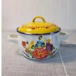 Pioneer Woman Enamel Blooming Bouquet Mini Casserole Pot Retired 5.5" New. Price: $12.00.