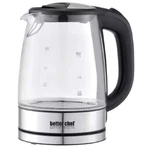 Better Chef 1100W 7-CUP Cordless Electric Borosilicate Glass Kettle Blue Led New. Price: $49.99.
