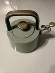 Beautiful Ceramic Non-stick Stovetop Tea Kettle, Porcini Taupe By Drew Barrymore Used. Price: $21.99.