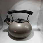 Circulon 2-QUART Enamel-on-steel Whistling Tea Kettle Metallic Gray Finish Used. Price: $14.48.