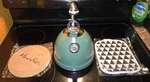 Harriet Tea Kettle Stovetop Whistling 2.5QT Stainless Steel, Induction Gas Elect Open. Price: $34.95.