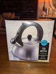 Nos Vintage Copco Strata Whistling Tea Kettle Stainless Steel 2.5QT. Rare Model New. Price: $45.95.