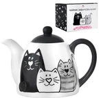 Stpgoods Cats Ceramic Lidded 29 Oz Pot, Gray Porcelain New. Price: $28.95.