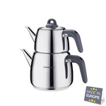 Korkmaz Stainless Steel Turkish Tea Pot Set With Bakelite Handles, Gray 3 New. Price: $109.99.