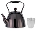 1.5 Qt Haus Roland Teapot Stainless Steel Kettle With Strainer Infuser Black New. Price: $32.95.