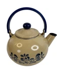 Vtg 90S Pfaltzgraff Folk Art Tea Kettle Porcelain Enamel On Steel Farmhouse Used. Price: $35.10.