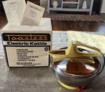 Vintage Toastess Electric Kettle 1979 701-A Harvest Gold New Retro Mcm Nib. Price: $154.97.