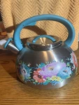 Pioneer Woman Sweet Romance Stainless Steel Whistling Teapot Used. Price: $18.99.