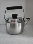 Vintage Farberware Stainless Steel Tea Kettle Wood Handle Mcm Usa Used. Price: $25.00.