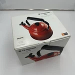 Creuset Demi Sea Salt White 1.25QT 1.1L Tea Kettle Enamel Whistle New In Box. Price: $52.88.
