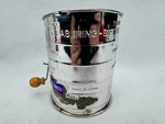 Vintage Ekco 3 Cup Flour Measuring Sifter Metal Crank Wood Knob Handle Used. Price: $5.09.