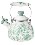 Pioneer Woman Agatha 2 Quart Tea Kettle Enamel Steel Floral Green New. Price: $60.00.