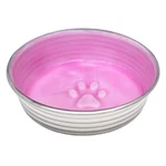 Rose Pink Stainless Steel Dog Bowl No Spill Rubber Base Easy Clean Bol New. Price: $13.79.