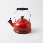 Creuset Red Enameled Steel Whistling Tea Kettle Stovetop Classic Kitchen Used. Price: $44.95.