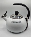 Farberware White Luna Whistling Tea Water Kettle 2.5 Quart New. Price: $19.99.