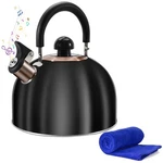 Foedo Whistling Tea Kettle Stovetop, 2.6 Quart, Stainless Steel Pot New. Price: $48.83.