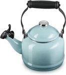 Creuset Enamel On Steel Demi Tea Kettle With Metal Finishes, 1.25 Qt., Sea Sa New. Price: $86.94.