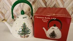 Vintage Nikko Christmastime Enamel Tea Water Kettle 1.5 Qt Holiday With Box Used. Price: $14.99.