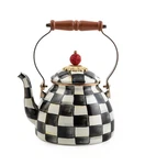 Mackenzie Childs 2 Quart Enamel Tea Kettle,courtly Check New. Price: $105.00.