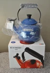 Creuset Blue Lotus Whistling Tea Kettle 1.25 Qt Limited Edition New Box. Price: $135.00.