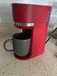 Horavie Single Serve Coffee Maker For K-cup Pod And Ground 6-12OZ Red Open. Price: $43.00.